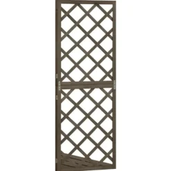 vidaXL espalier til hjørne 50x50x145 cm massivt grantræ grå - Havebuer, espalierer & pergolaer