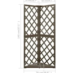 vidaXL espalier til hjørne 50x50x145 cm massivt grantræ grå - Havebuer, espalierer & pergolaer