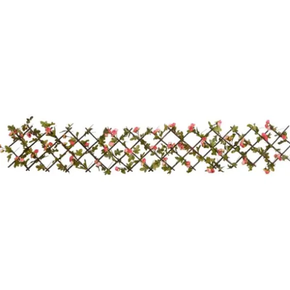 vidaXL espalierer med kunstig vedbend 5 stk. 180x20 cm udvidelig pink - Havehegn