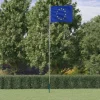 vidaXL Europaflag og flagstang 6,23 m aluminium