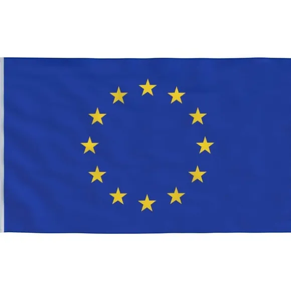 vidaXL Europaflag og flagstang 5,55 m aluminium