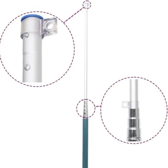 vidaXL Europaflag og flagstang 5,55 m aluminium