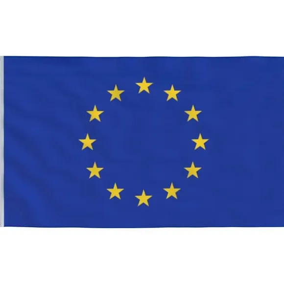 vidaXL Europaflag og flagstang 6,23 m aluminium - Flag & vimpler