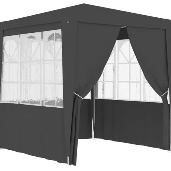 vidaXL festtelt med sidevægge 2x2 m 90 g/m² antracitgrå - Festtelte & havepavilloner