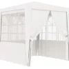 vidaXL festtelt med sidevægge 2,5x2,5 m 90 g/m² hvid - Festtelte & havepavilloner
