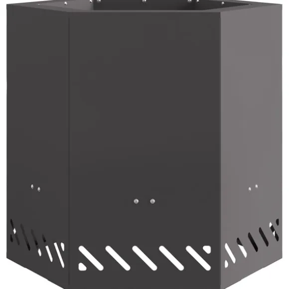 vidaXL Fire Pit Black 48 x 48 x 51 cm Cold-rolled steel