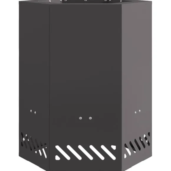 vidaXL Fire Pit Black 38 x 38 x 51 cm Cold-rolled steel