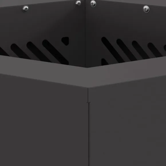 vidaXL Fire Pit Black 38 x 38 x 51 cm Cold-rolled steel