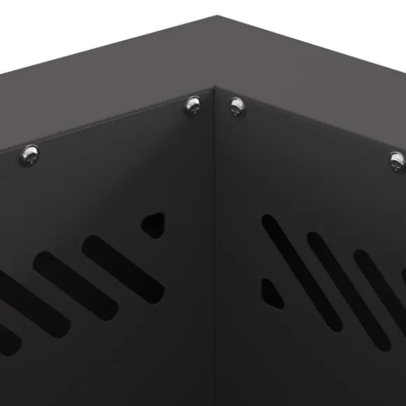 vidaXL Fire Pit Black 38 x 38 x 51 cm Cold-rolled steel