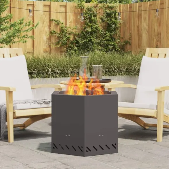 vidaXL Fire Pit Black 58 x 58 x 51 cm Cold-rolled steel