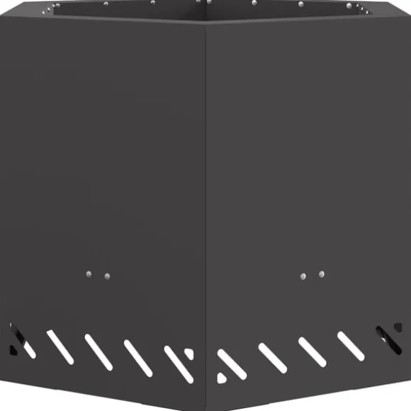 vidaXL Fire Pit Black 58 x 58 x 51 cm Cold-rolled steel