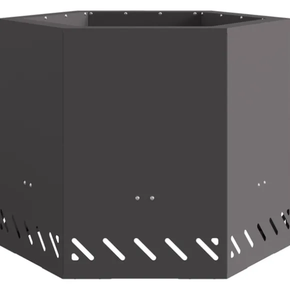 vidaXL Fire Pit Black 58 x 58 x 51 cm Cold-rolled steel