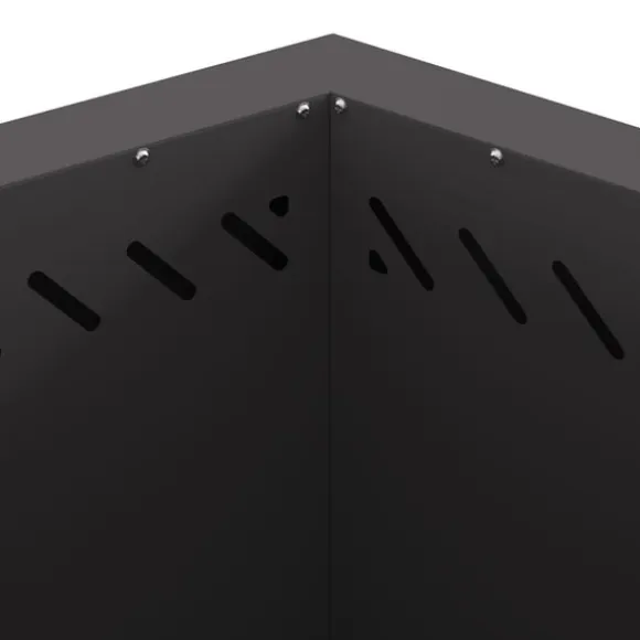 vidaXL Fire Pit Black 58 x 58 x 51 cm Cold-rolled steel