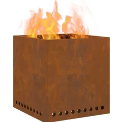 vidaXL Fire Pit Brown 48 x 48 x 50 cm Weathering steel