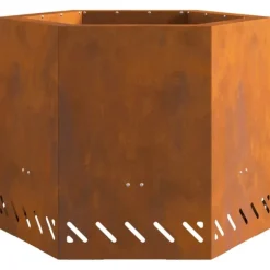 vidaXL Fire Pit Brown 58 x 58 x 51 cm Weathering steel