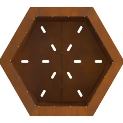 vidaXL Fire Pit Brown 58 x 58 x 51 cm Weathering steel