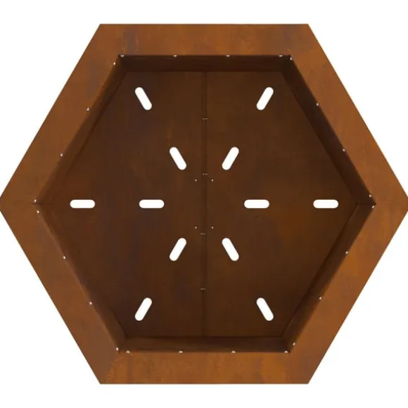 vidaXL Fire Pit Brown 58 x 58 x 51 cm Weathering steel