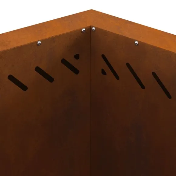 vidaXL Fire Pit Brown 58 x 58 x 51 cm Weathering steel