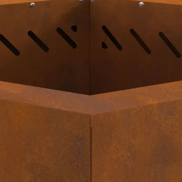 vidaXL Fire Pit Brown 58 x 58 x 51 cm Weathering steel