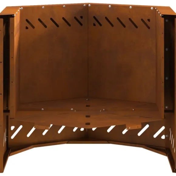 vidaXL Fire Pit Brown 58 x 58 x 51 cm Weathering steel