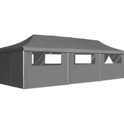 vidaXL foldbart pop op-festtelt med 8 sidevægge 3 x 9 m antracitgrå - Festtelte & havepavilloner