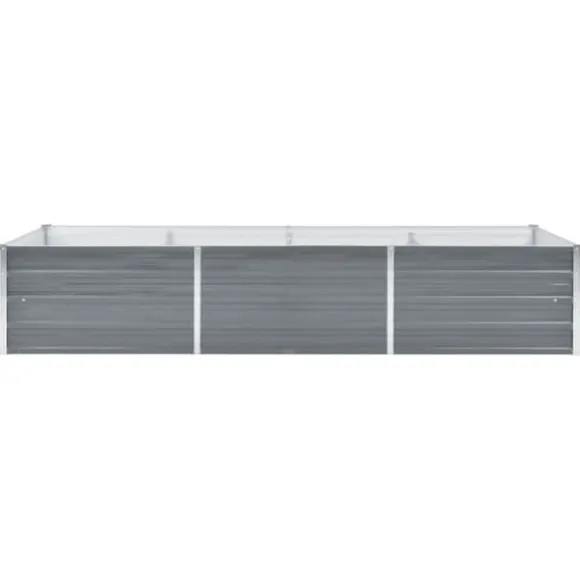 vidaXL forhøjet plantekasse 240x80x45 cm galvaniseret stål grå - Plantekrukker