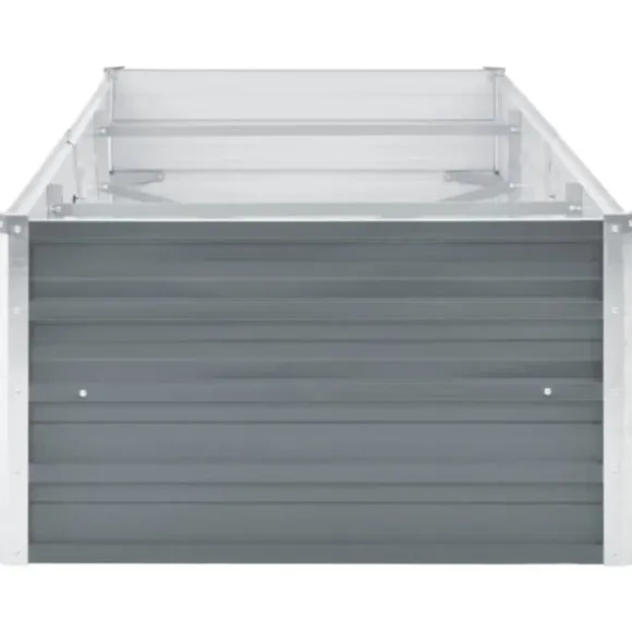 vidaXL forhøjet plantekasse 240x80x45 cm galvaniseret stål grå - Plantekrukker
