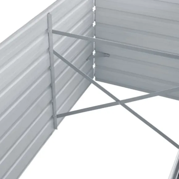 vidaXL forhøjet plantekasse 240x80x45 cm galvaniseret stål grå - Plantekrukker