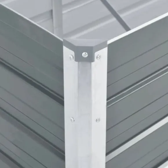vidaXL forhøjet plantekasse 240x80x45 cm galvaniseret stål grå - Plantekrukker