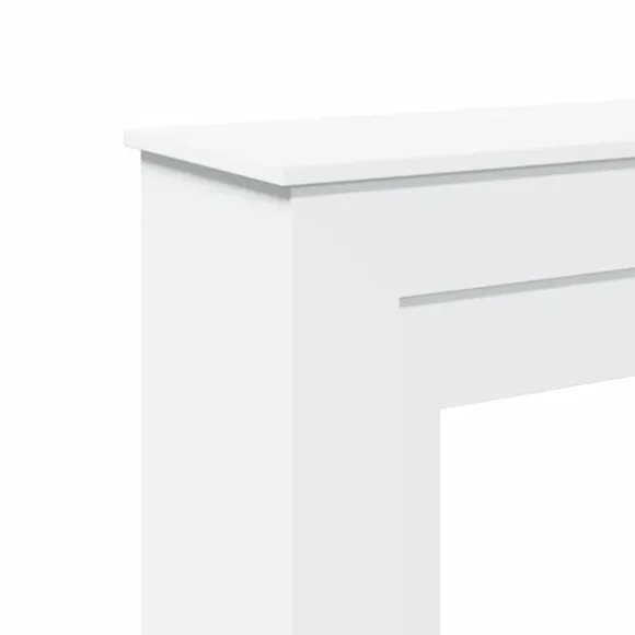 vidaXL forsats til pejs 90x30x90 cm konstrueret træ hvid