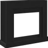 vidaXL forsats til pejs 100x30x87,5 cm konstrueret træ sort-eg