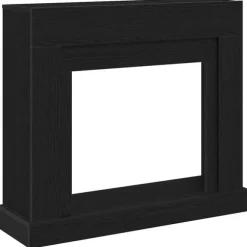 vidaXL forsats til pejs 100x30x87,5 cm konstrueret træ sort-eg