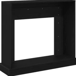 vidaXL forsats til pejs 100x30x87,5 cm konstrueret træ sort-eg