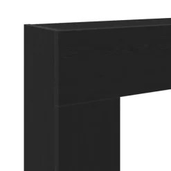 vidaXL forsats til pejs 81x18x82 cm konstrueret træ sort egetræ
