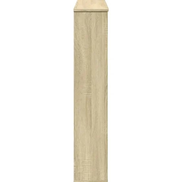 vidaXL forsats til pejs 100x20x100 cm konstrueret træ sonoma-eg