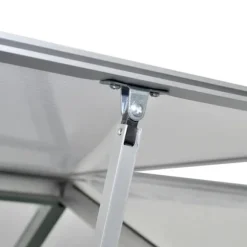vidaXL forstærket drivhus med bundramme 4,6 m² aluminium - Drivhuse