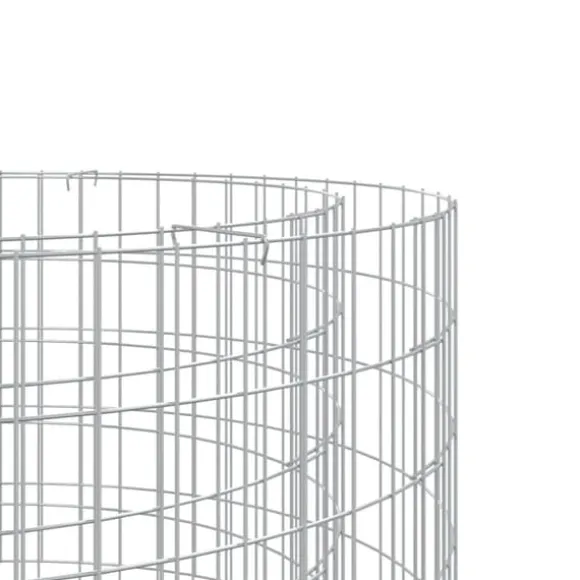 vidaXL gabion-bålkurv Ø 100 cm galvaniseret jern - Ildsteder