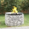 vidaXL gabion-bålkurv Ø 100 cm galvaniseret jern - Ildsteder