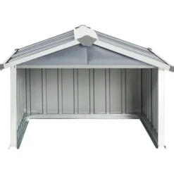 vidaXL garage til robotplæneklipper 92x97x63 cm galvaniseret stål grå - Skure & Redskabsskure
