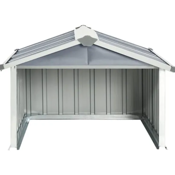 vidaXL garage til robotplæneklipper 92x97x63 cm galvaniseret stål grå - Skure & Redskabsskure