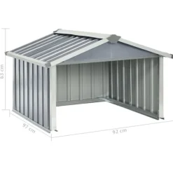 vidaXL garage til robotplæneklipper 92x97x63 cm galvaniseret stål grå - Skure & Redskabsskure