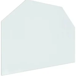 vidaXL glasplade til pejs 80x60 cm sekskantet - Glas