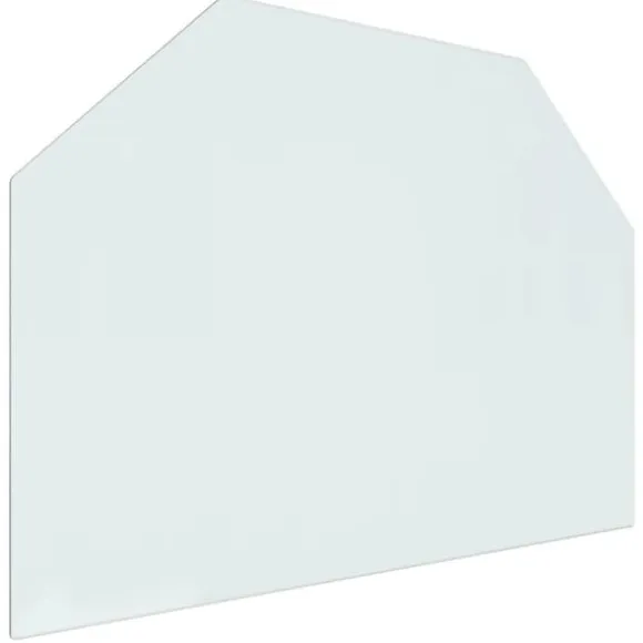 vidaXL glasplade til pejs 80x60 cm sekskantet - Glas