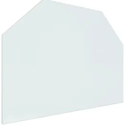 vidaXL glasplade til pejs 80x60 cm sekskantet - Glas