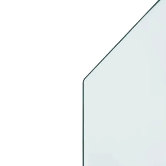 vidaXL glasplade til pejs 80x60 cm sekskantet - Glas