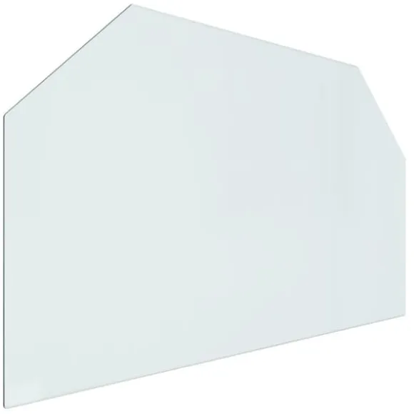 vidaXL glasplade til pejs 100x60 cm sekskantet - Glas