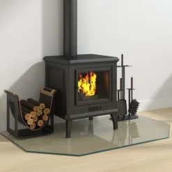 vidaXL glasplade til pejs 100x60 cm sekskantet - Glas