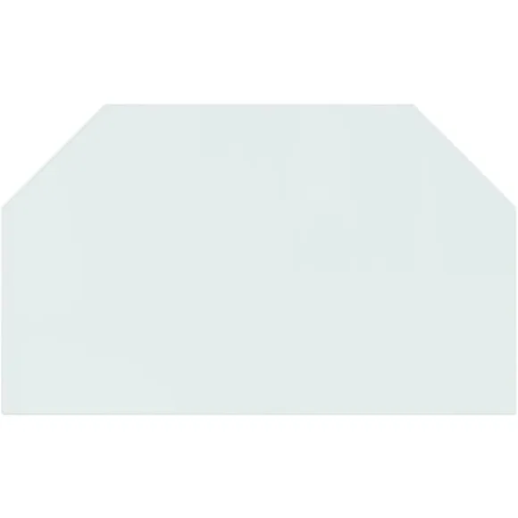 vidaXL glasplade til pejs 100x60 cm sekskantet - Glas