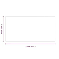 vidaXL glasplade til pejs 120x60 cm rektangulær - Glas