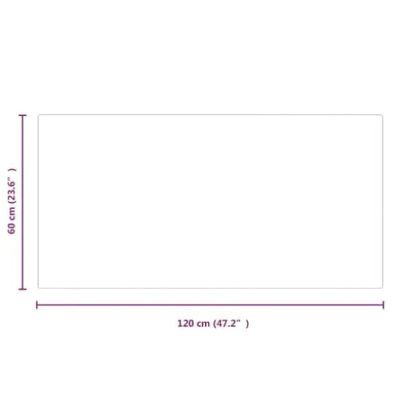 vidaXL glasplade til pejs 120x60 cm rektangulær - Glas